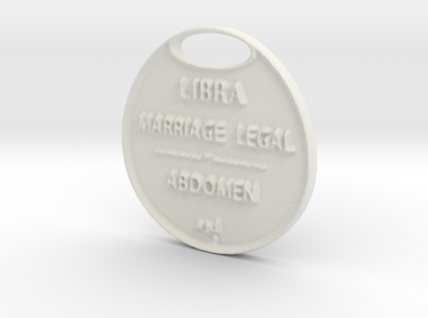 LIBRA-A3D-COINS- in White Natural Versatile Plastic