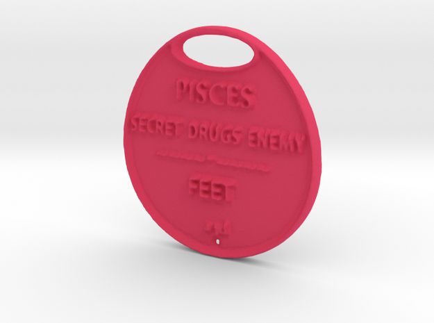 PISCES-A3D-COINS- in Pink Processed Versatile Plastic