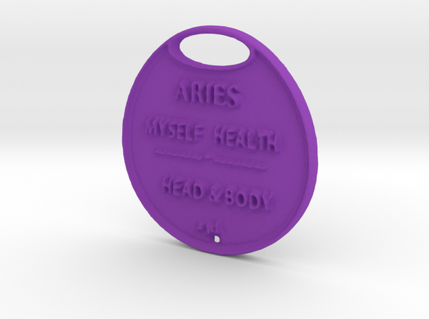ARIES-A3D-COINS- in Purple Processed Versatile Plastic
