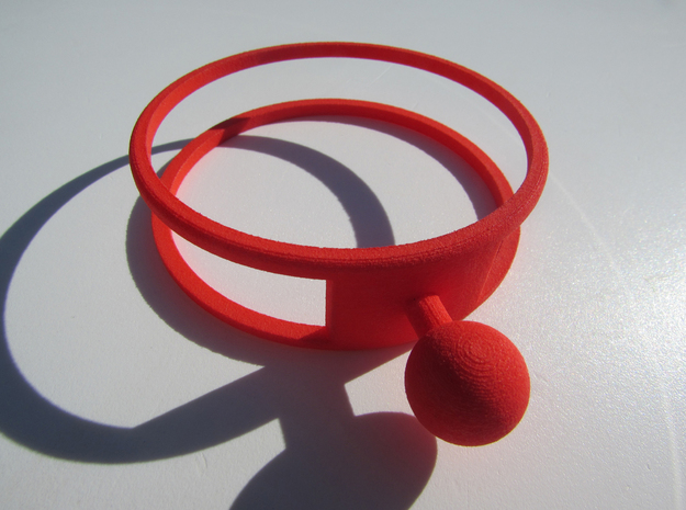 Ball point bangle in Red Processed Versatile Plastic