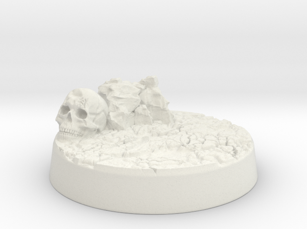 Desert Skull Base in White Natural Versatile Plastic