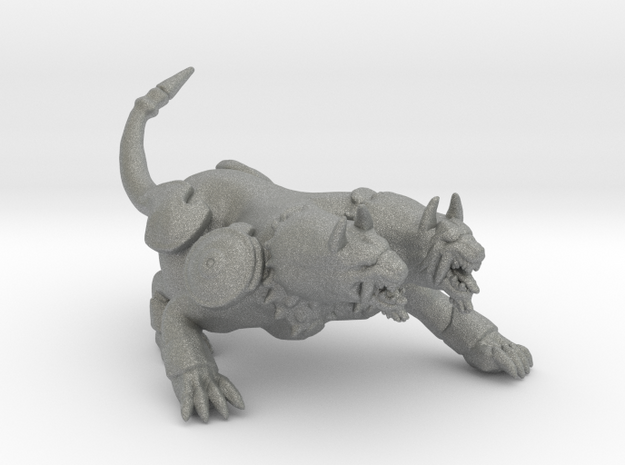 Orthrus two headed dog miniature model fantasy dnd in Gray PA12