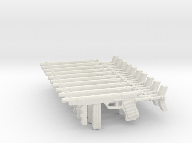 BrowningHP_SMG_SET in White Natural Versatile Plastic