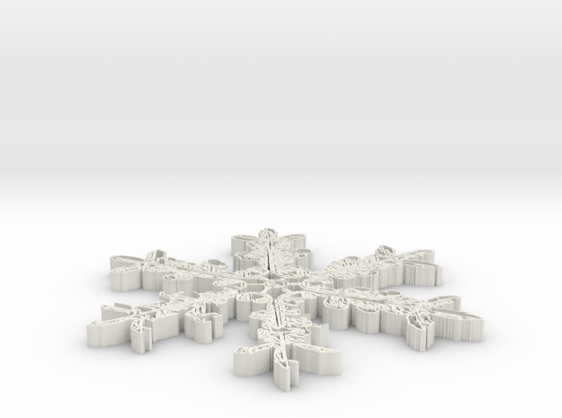 snowflake-v3-1.stl in White Natural Versatile Plastic