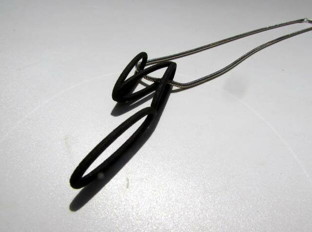 Hoola hoop necklace in Black Natural Versatile Plastic