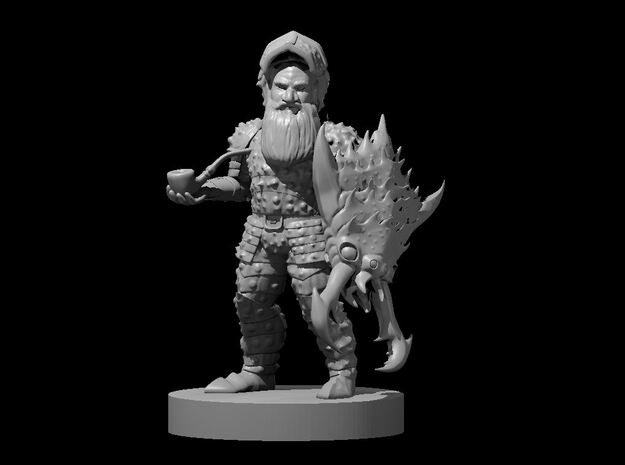 Gnome Male Artificer in Ankheg Plate Armor in Tan Fine Detail Plastic