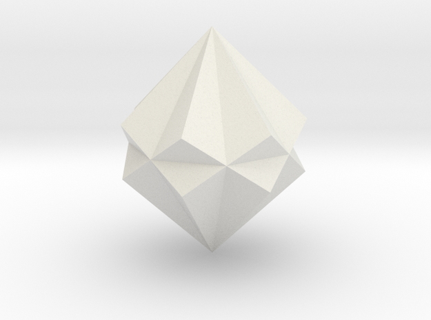 04. Heptagrammic Trapezohedron Pattern 1 - 1 Inch in White Natural Versatile Plastic