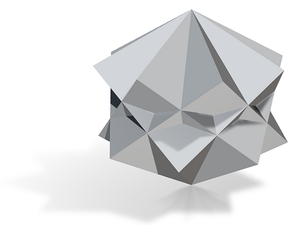 08. Octagrammic Trapezohedron - 10 mm in Tan Fine Detail Plastic