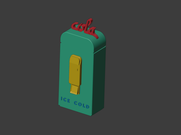 1/87 cola dispenser. in Tan Fine Detail Plastic