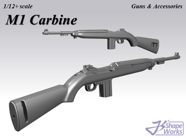 1/9 M1 Carbine in Smoothest Fine Detail Plastic