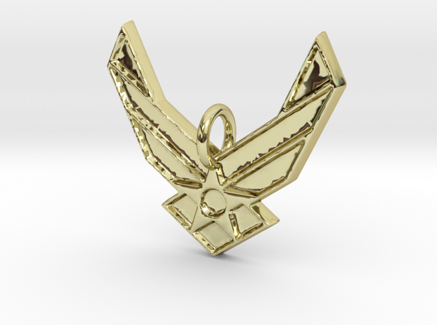 US Air Force in 18k Gold Plated Brass