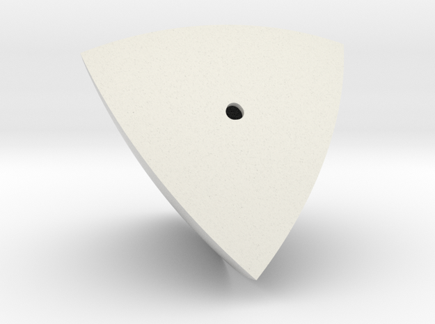 Hollow Tetrahedron in White Natural Versatile Plastic