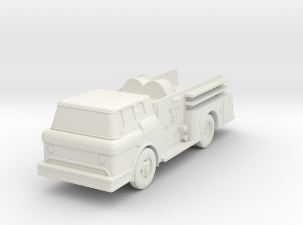 Fire Truck II - 1:72scale in White Natural Versatile Plastic