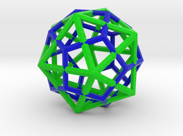 icosahedron & dodecahedron, color in Natural Full Color Sandstone