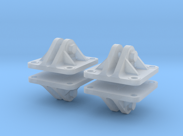 VR Pin Arch Gantry 4x Foot (Plastic) 1:87 Scale in Tan Fine Detail Plastic
