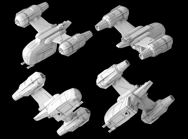 SS-54 Assault Ship "Halo" (1/270) in White Natural Versatile Plastic