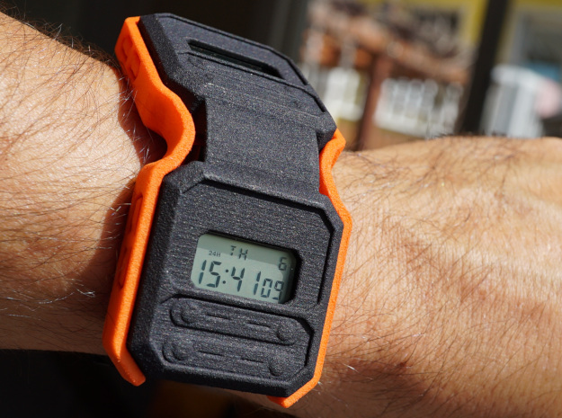 Functional Ripley Watch Surround in Orange Processed Versatile Plastic