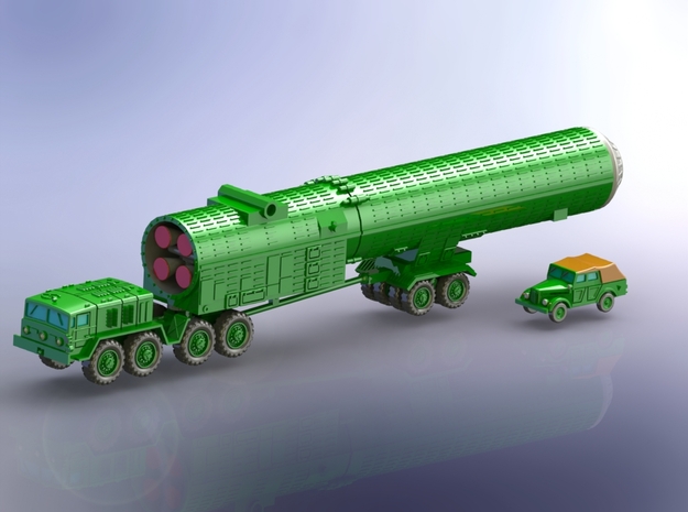 ABM-1 Galosh Missile Transport 1/220 in Tan Fine Detail Plastic