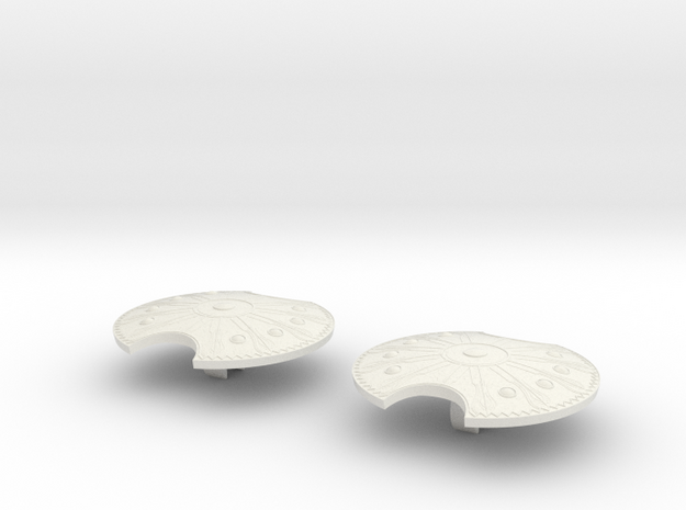 Miniature Archiles Shield - 2x 2.75 In in White Natural Versatile Plastic