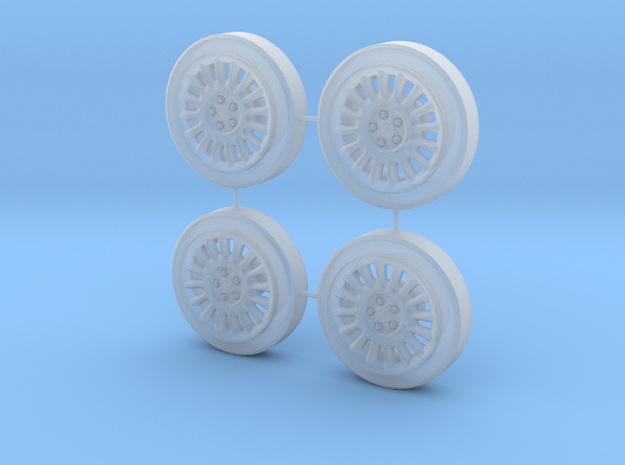Police Dodge Charger wheels 1/27 in Smooth Fine Detail Plastic