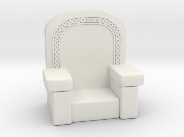 Viking Throne in White Natural Versatile Plastic