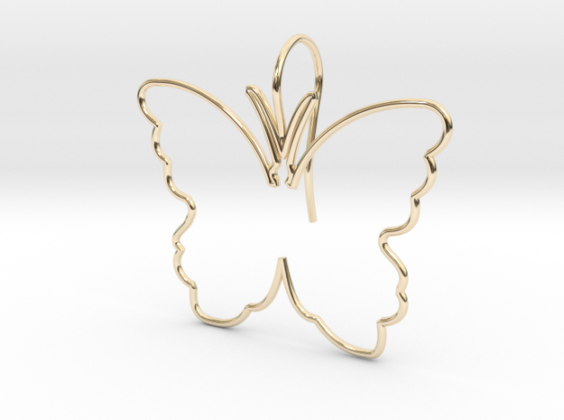 Wire Butterfly Earring in 14K Yellow Gold