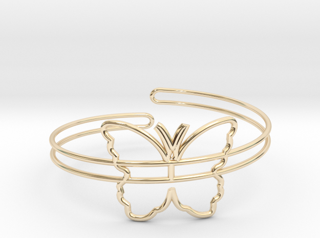 Wire Butterfly Bracelet in 14K Yellow Gold