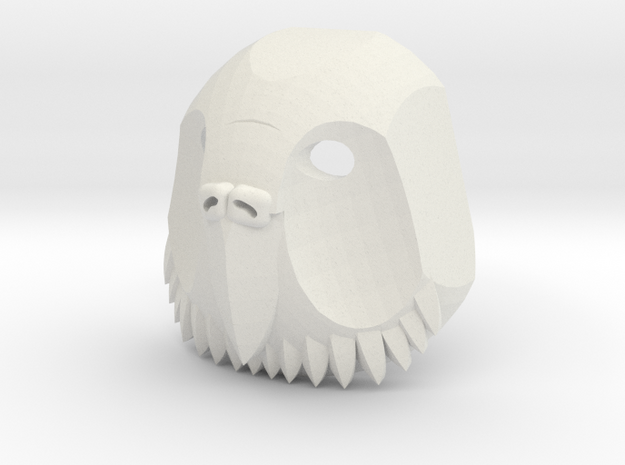 kanohi kakapo bearded in White Natural Versatile Plastic
