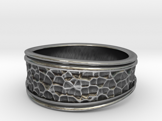 Skyrim Silver Ring - Thick Version in Antique Silver