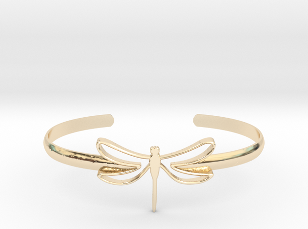 Dragonfly C Type Bracelet  in 14K Yellow Gold