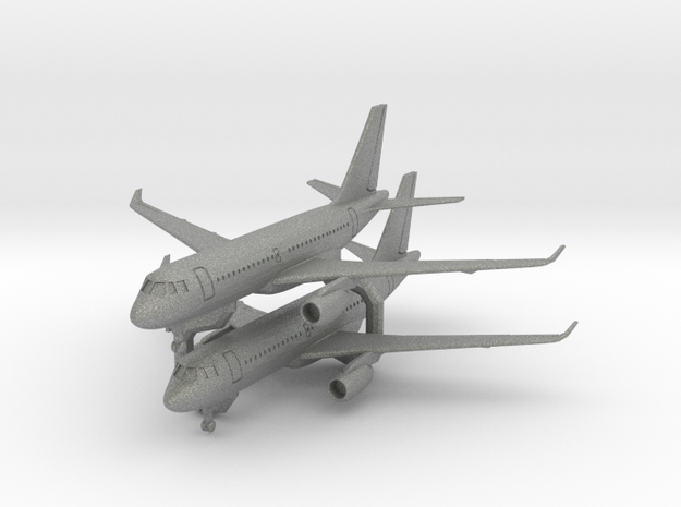 A318 & A319 in Gray PA12: 1:700