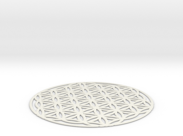 Flower of life - Extra Large in White Natural Versatile Plastic