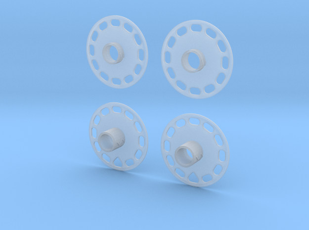 1/20 Penske wheel covers in Smooth Fine Detail Plastic