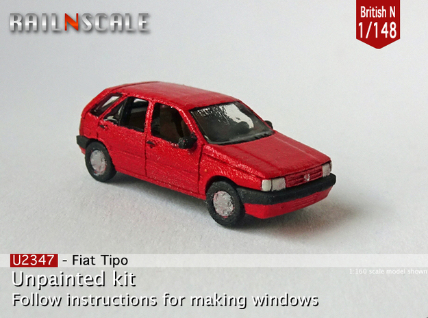 Fiat Tipo (British N 1:148) in Tan Fine Detail Plastic