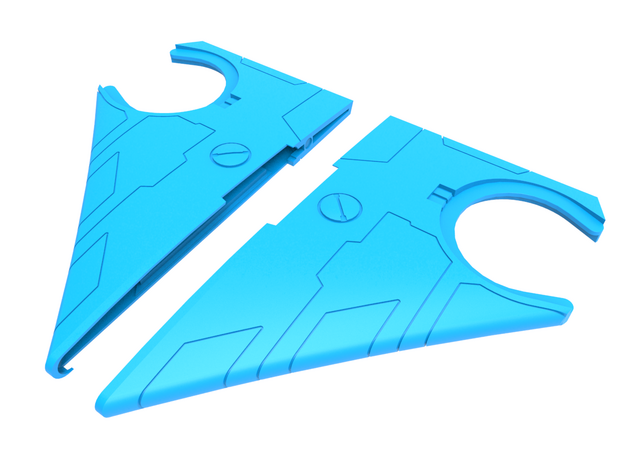 Classic Aircraft Wings in Smooth Fine Detail Plastic