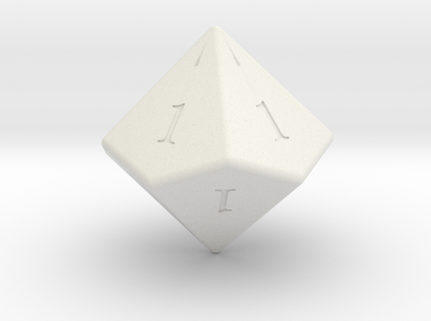 Enormous All Ones D10 (ones) in White Natural Versatile Plastic