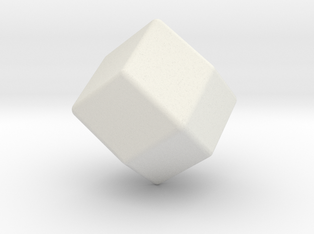 Blank D12 (rhombic) in White Natural Versatile Plastic