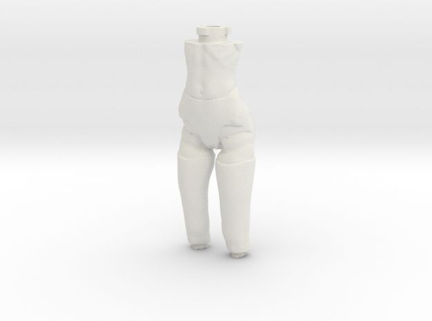 girl-manikin-slim torso in White Natural Versatile Plastic