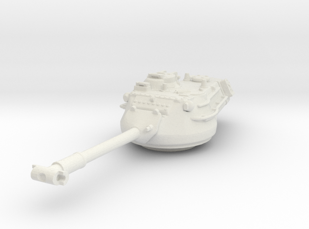 M47 Patton late Turret 1/100 in White Natural Versatile Plastic