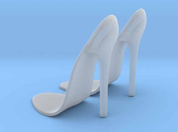 girl-sole base+heel1 in Smooth Fine Detail Plastic