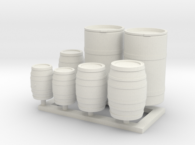 Barrel Collection_v7 in White Natural Versatile Plastic