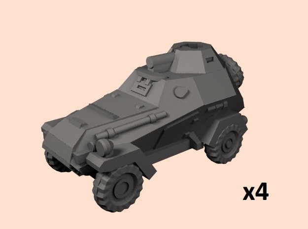 1/160 BA-64 armored cars (4) in White Processed Versatile Plastic
