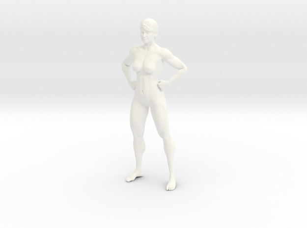 Nude Woman in White Processed Versatile Plastic