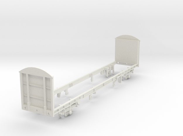 4mm Procor PVA wagon chassis in White Natural Versatile Plastic