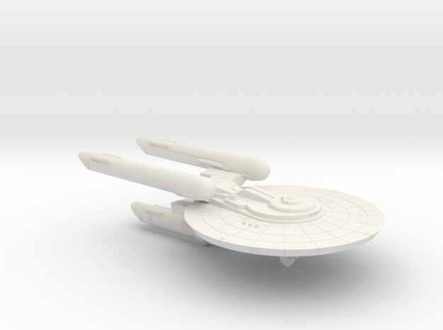 3788 Scale Federation New Command Cruiser (NCC) in White Natural Versatile Plastic