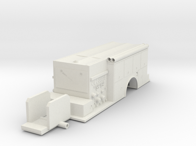 Thibault fire truck body 1/64 scale in White Natural Versatile Plastic