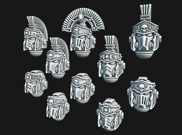 Roman Prime Veteran Helmets in Tan Fine Detail Plastic: Medium
