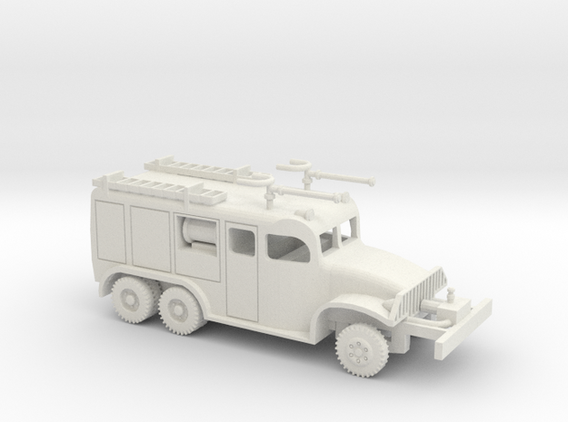 1/72 Scale USAAF AM Barton Fire Truck in White Natural Versatile Plastic