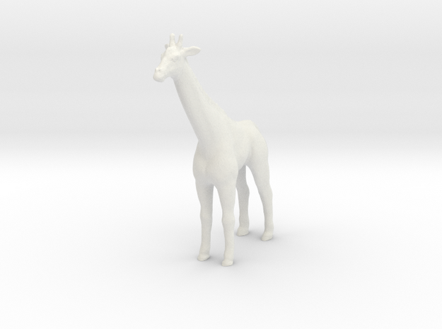S Scale Giraffe in White Natural Versatile Plastic