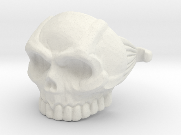 Knee/Elbow Pad Skull in White Natural Versatile Plastic
